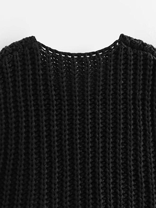 Women's Plain Button Front Pocket Sweater Vest, Casual V Neck Sleeveless Knitwear for Fall & Winter, Fashion Ladies' Knit Clothing for Daily Wear