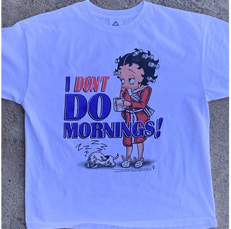 2002 Betty Boop Vintage Tee “I Don’t Do Mornings!”