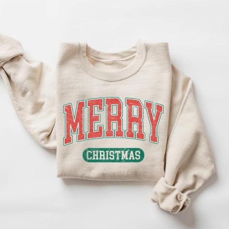 Retro Merry Christmas Tee and Sweatshirt, Merry Christmas Family Shirt, Womens Christmas Sweatshirt, Holiday Sweater, Xmax Gift Shirt