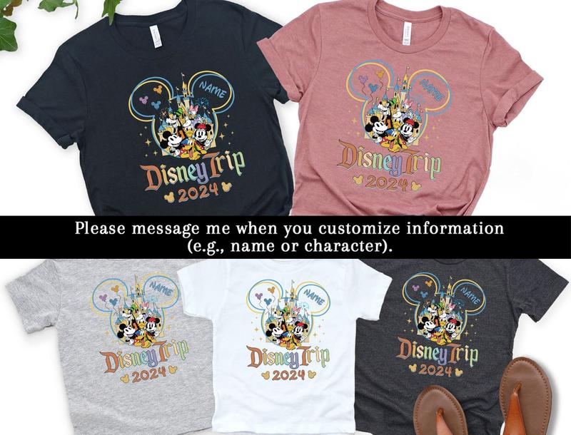 Disneytrip 2024 Shirts, Disneyworld Shirts, Disneyland Vacation T-shirt, Disneyland Couple Shirt, Disneyland Clothes, Disneyland Family Shirt, DisneyTrip 2024