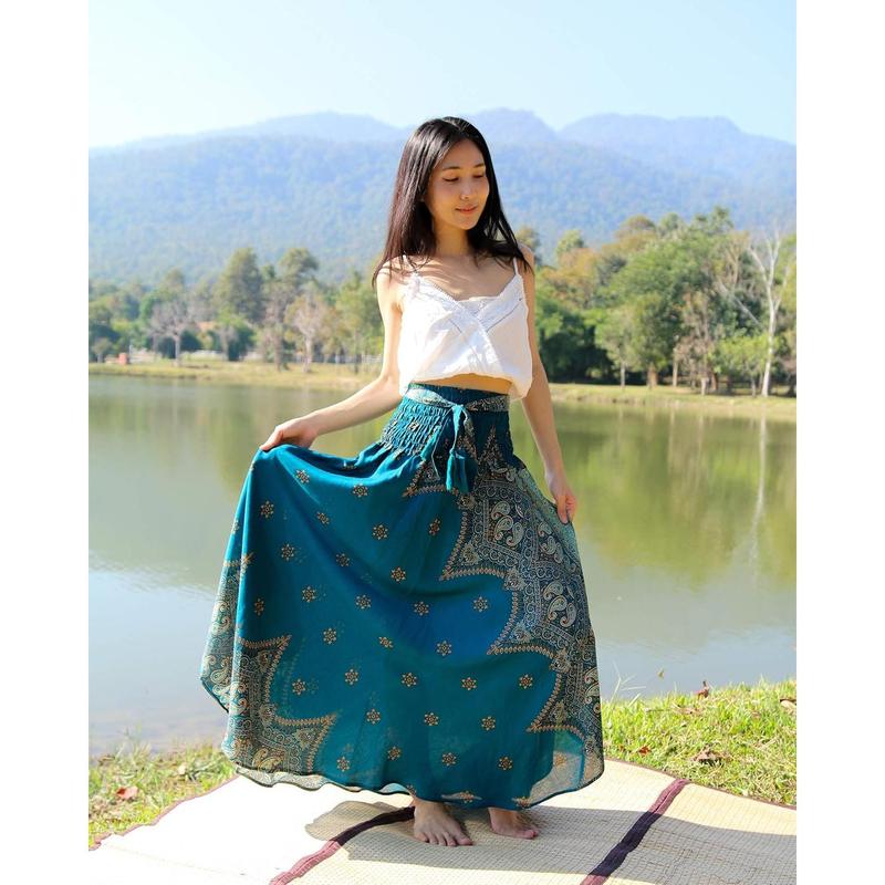 Women's Long Maxi Skirt Bohemian Gypsy Hippie Style Clothing Boho Skirts