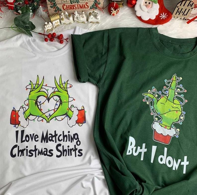 I Like Matching Christmas Shirt, Christmas Green Couple Shirt, Christmas Movie Character Shirt