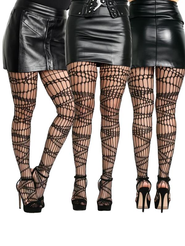 Women's Hollow Out Fishnet Tights, Casual Comfy Breathable Sexy Pantyhose for Party, Ladies Stockings for All Seasons