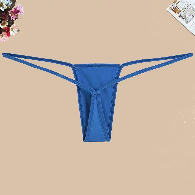 5 Packs Women's G-Strings Micro Thongs Tiny Panties Seamless Underwear Solid Bikini Thong Fashionable Fabric Womenswear