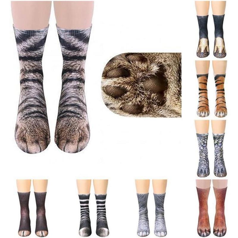 Funny Christmas Gifts Novelty 3D Animal Paw Socks Stocking Stuffers for Adult Women Men Teens Gag White Elephant Gifts