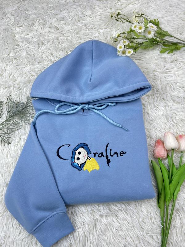 Coor.alinee Embroidered Sweatshirt,Couple Matching Sweatshirt. Halloween Gift, Anniversary Gift, Valentines Day Gift Clothing Comfort Clothing Comfort