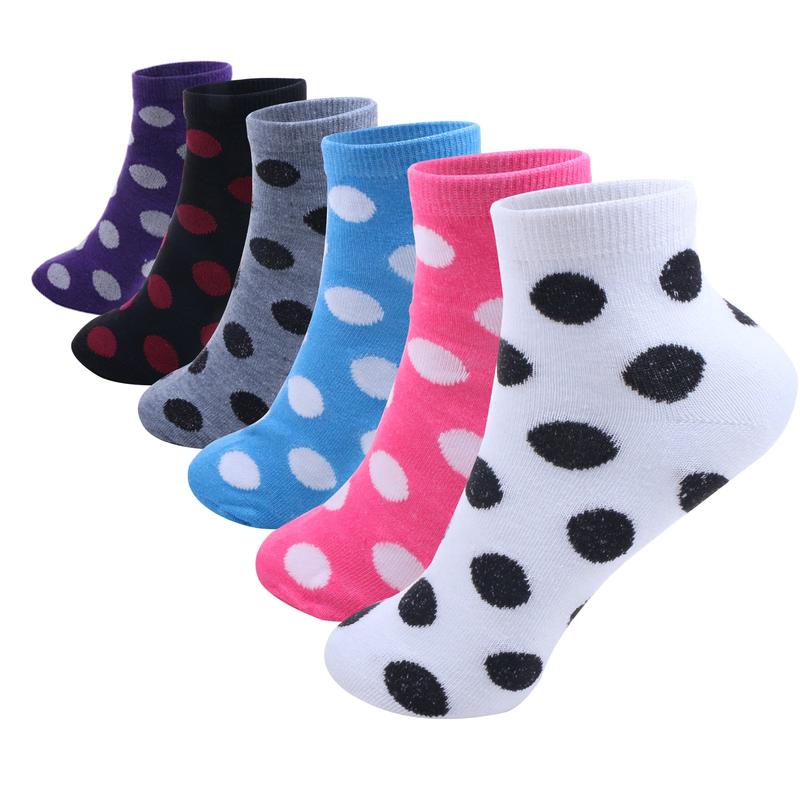 6 Pairs Women Lightweight Ankle Quarter Socks Cotton Casual Size: 9-11