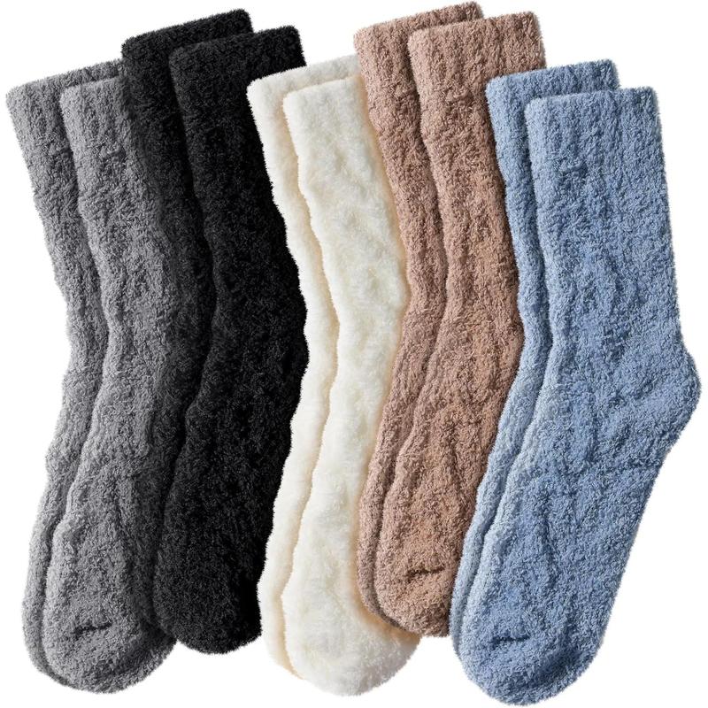 5 Pairs Fuzzy Socks for Women - Fluffy Socks Winter Warm Comfy Socks Women