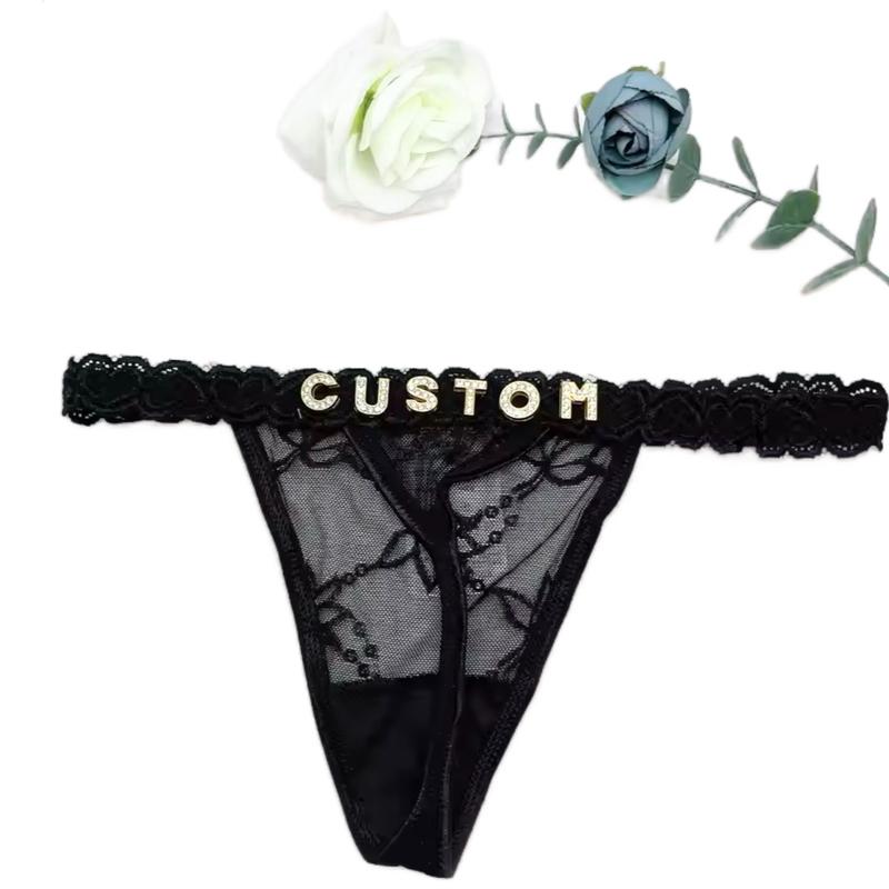 Custom Name Rhinestone Bling Panty  (Add name to 