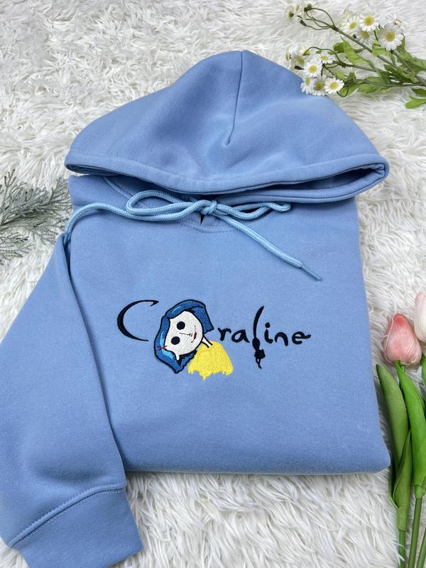 Coor.alinee Embroidered Sweatshirt,Couple Matching Sweatshirt. Halloween Gift, Anniversary Gift, Valentines Day Gift Clothing Comfort Clothing Comfort