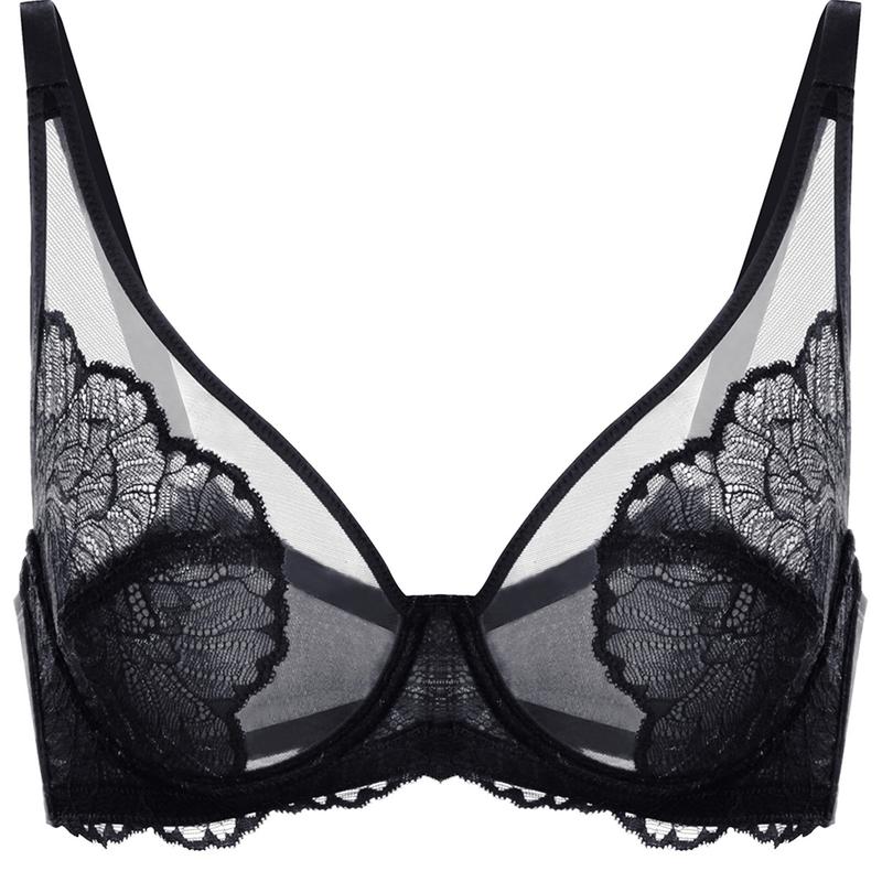 Live Only HSIA Blossom Plus Size Soft Lace Full Coverage Women Unlined Underwire Bra Mesh Soft Womenswear