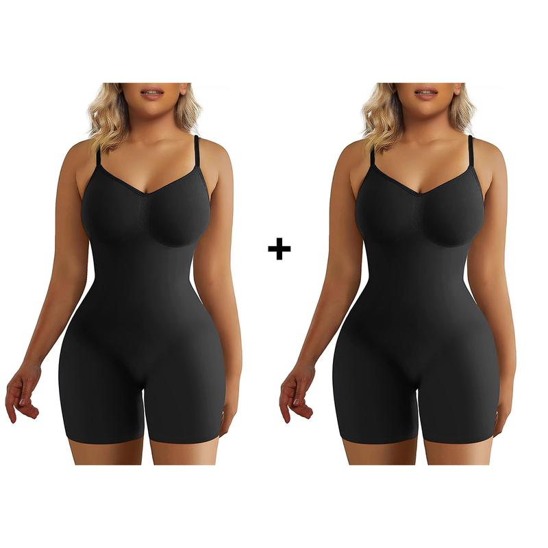 SHAPERX 2 Piece Seamless Tummy Control Shapewear Full Body Women's Bodysuit sexy bodysuit