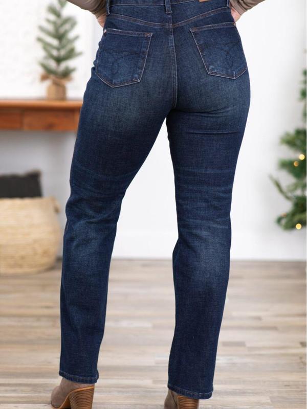 Judy blue straight-leg  Womens jeans with fly button Slim Fit Bootcut Denim