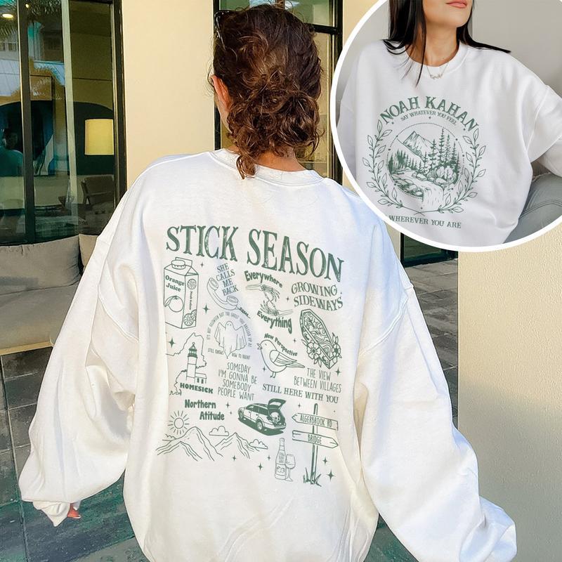 Vintage Stick Season 2024 Sweatshirt Retro Noah Kahan Tour 2024 Shirt Noah Kahan Merch You're Gonna Go Far Country Tour Shirt - Unisex Tshirt Sweatshirts Hoodie Shirt - Unisex Cotton Fabric Shirt for Men and Women Sweatshirts Sweatshirts