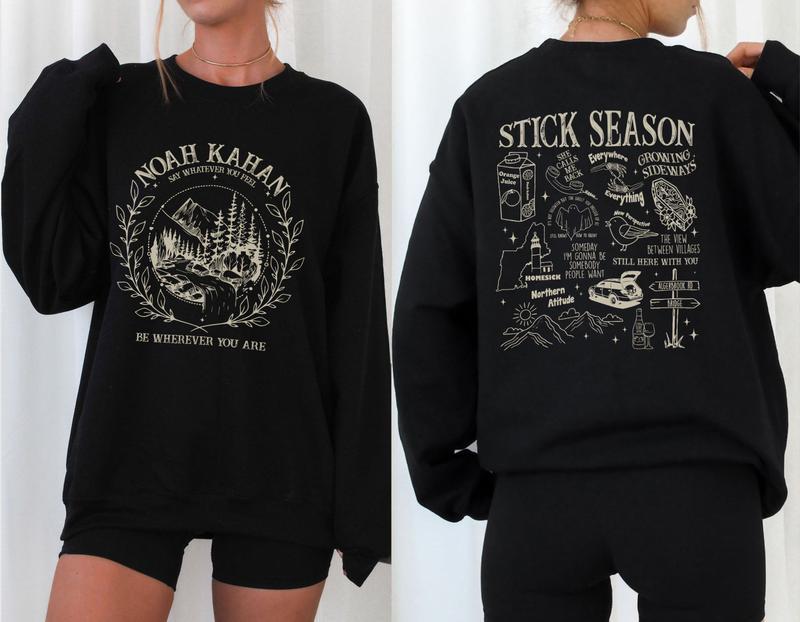 Vintage Stick Season 2024 Sweatshirt Retro Noah Kahan Tour 2024 Shirt Noah Kahan Merch You're Gonna Go Far Country Tour Shirt - Unisex Tshirt Sweatshirts Hoodie Shirt - Unisex Cotton Fabric Shirt for Men and Women Sweatshirts Sweatshirts