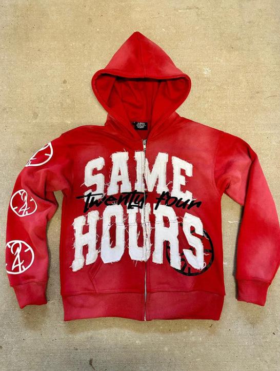 Same 24 Hours Hooded Autumn and Winter New Sweater Hoodie Jacket