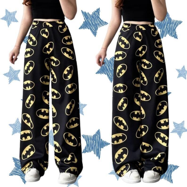 Bat Man and Woman Pajama Pants,Couple Pyjamas,Christmas Gift