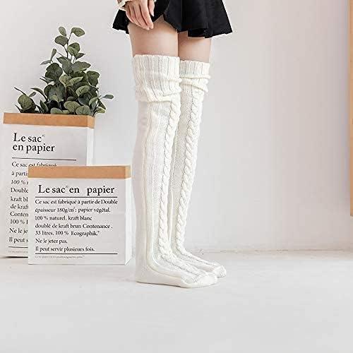 Women's  Knit Thigh High Socks Winter Boot Stockings Extra Long Over  High  Warmers