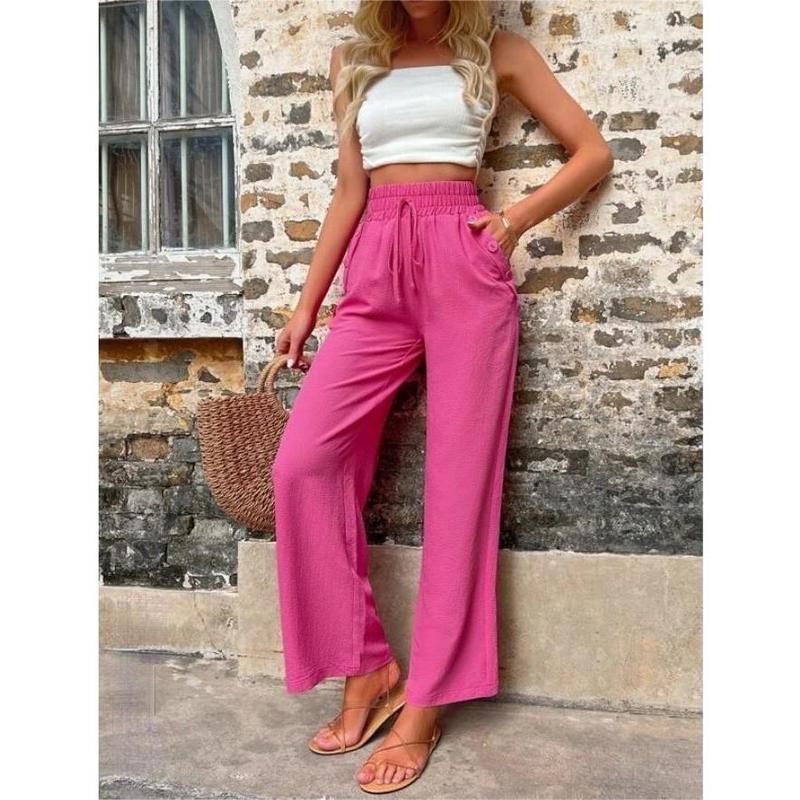 2024 Autumn and Winter Hot Sale Ladies New Casual Pants Elastic High Waist Loose Trousers for Women