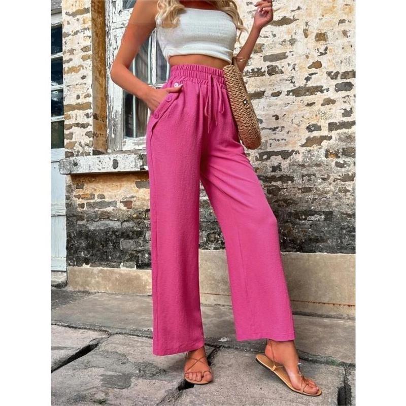 2024 Autumn and Winter Hot Sale Ladies New Casual Pants Elastic High Waist Loose Trousers for Women