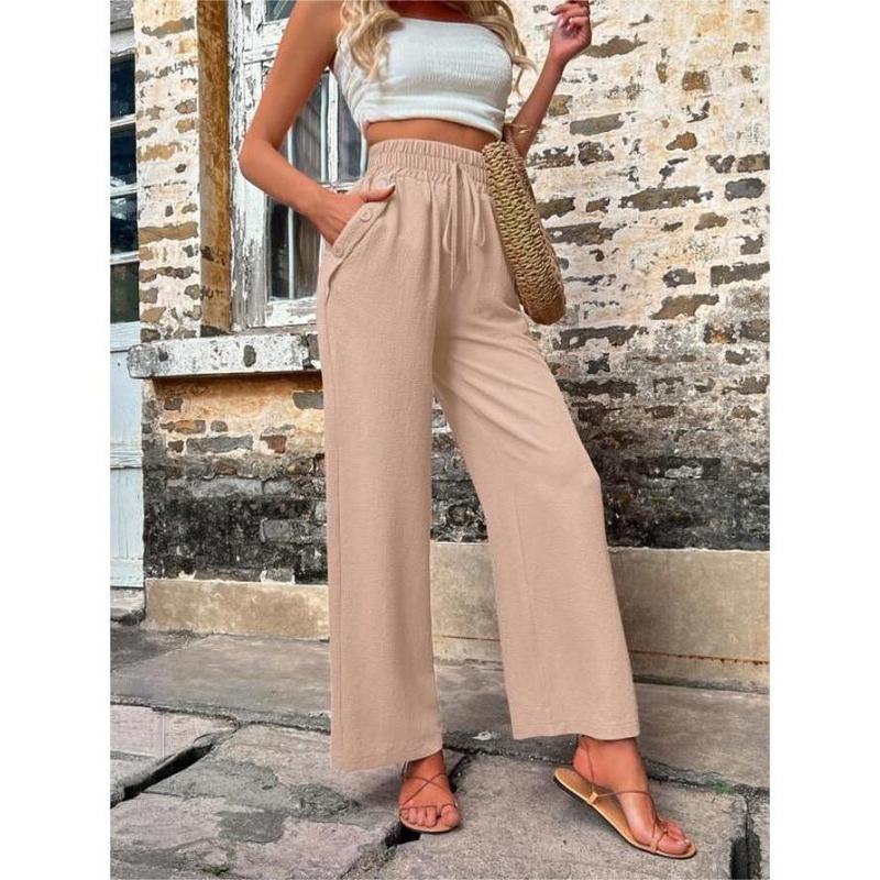 2024 Autumn and Winter Hot Sale Ladies New Casual Pants Elastic High Waist Loose Trousers for Women