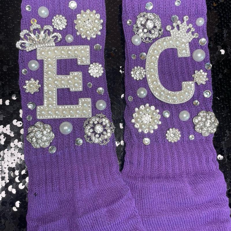 Trendy Slouch Socks with Bedazzled Design for Casual Everyday Wear Comfort Comfortable Womenswear