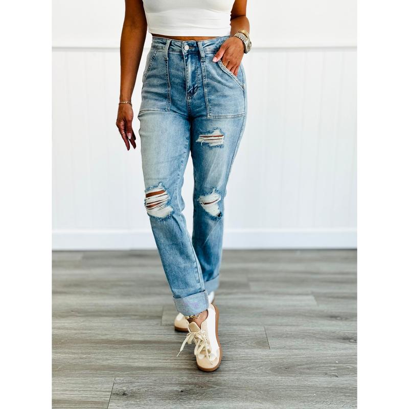 Judy Blue Can't Miss This Boyfriend Jeans (Reg. and Plus)