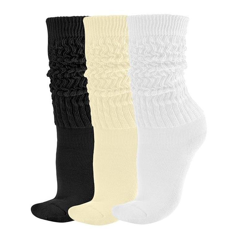 Slouch Socks for Women,Scrunchy Socks for Women,3 Pairs High Socks Women,Womens Socks,Socks for Women Socks Size 9-11