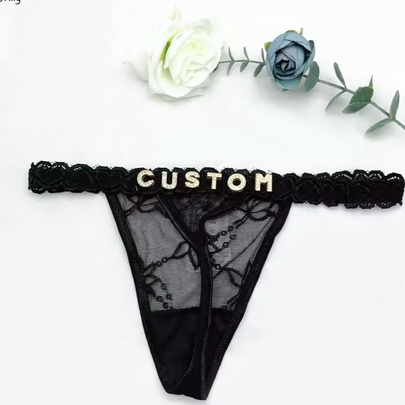 Custom Name Rhinestone Bling Panty  (Add name to 