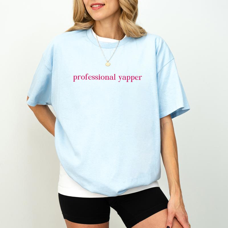 Professional Yapper Sweatshirt, Funny Yapper Crewneck, Born To Yap Sweaters for Girls, Certified Yapper Women's Tops, Born To Yap Forced to Shut Up, Comfy Long Sleeve Pullover, Casual Womenswear