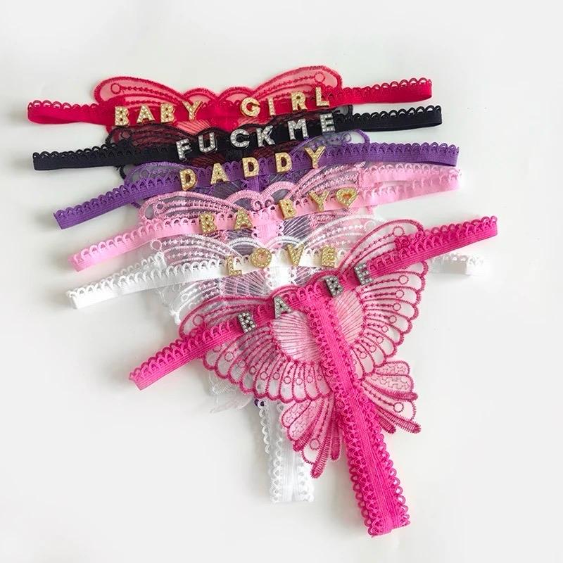 Custom Name Rhinestone Bling Panty  (Add name to 