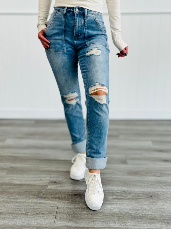 Judy Blue Can't Miss This Boyfriend Jeans (Reg. and Plus)