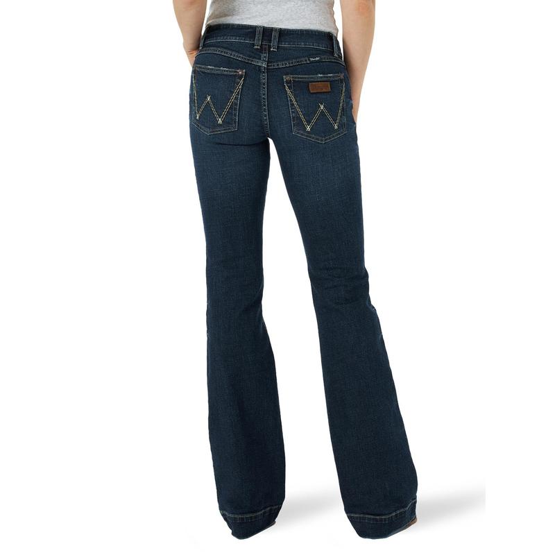 Wrangler Womens Retro Mae Mid Rise Flare Leg Jeans