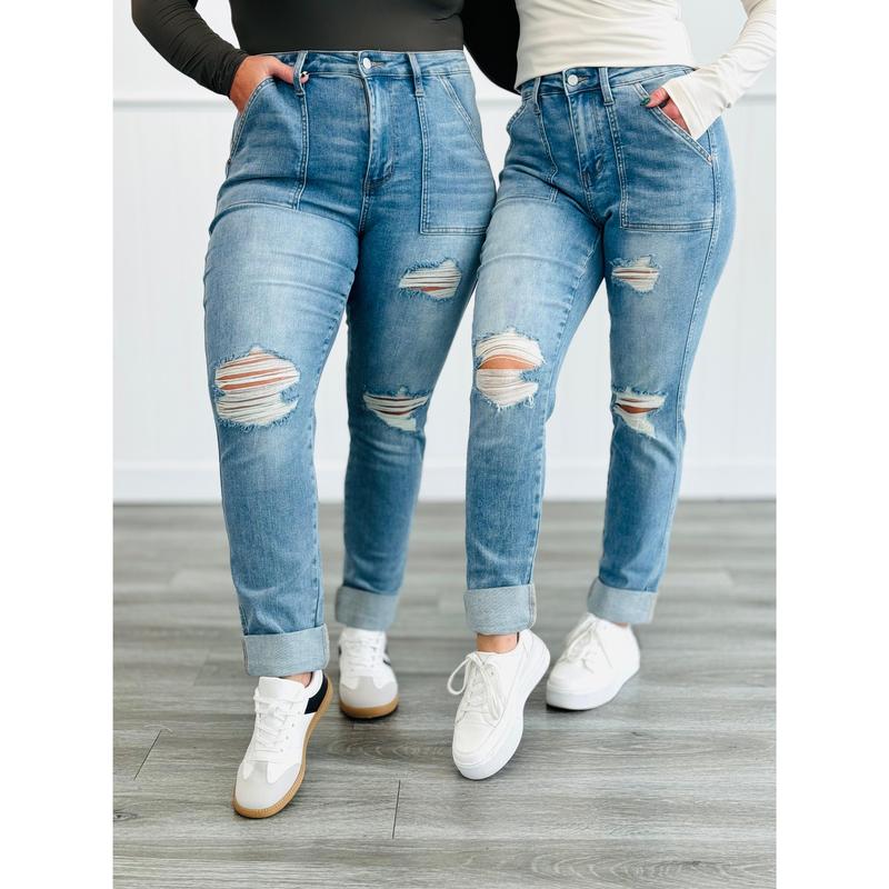 Judy Blue Can't Miss This Boyfriend Jeans (Reg. and Plus)