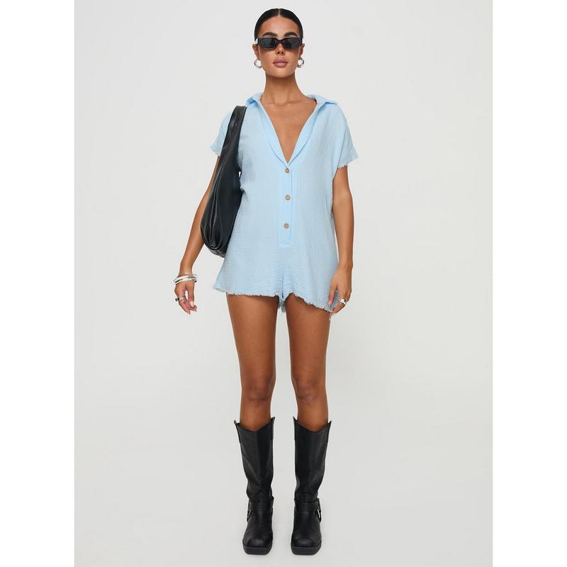 Salt Lake Romper Blue