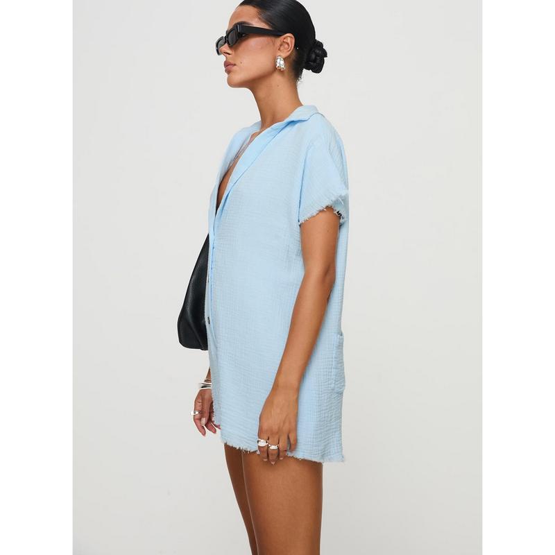 Salt Lake Romper Blue