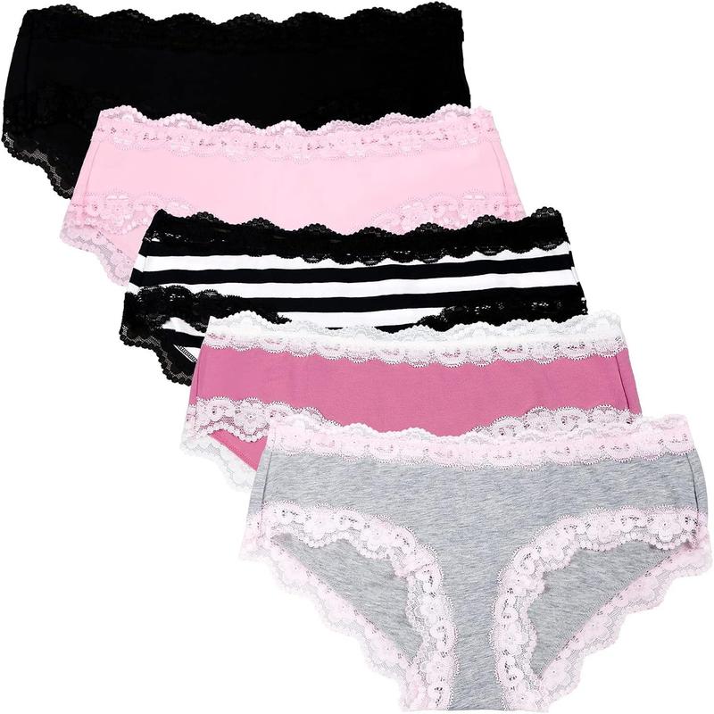 Women's Underwear Soft Breathable Cotton Briefs Women's Underwear 5 Pack