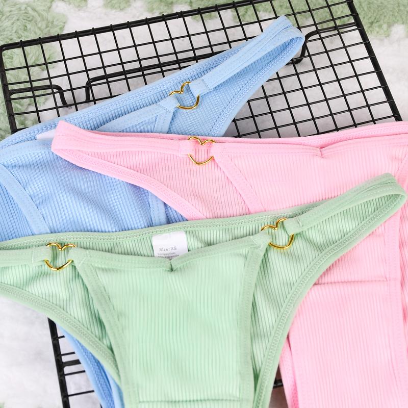 Women's 7pcs Solid Color Thin Thong, Casual Comfy Breathable Seamless Knickers for Daily Wear, Lingerie Outfit for All Seasons