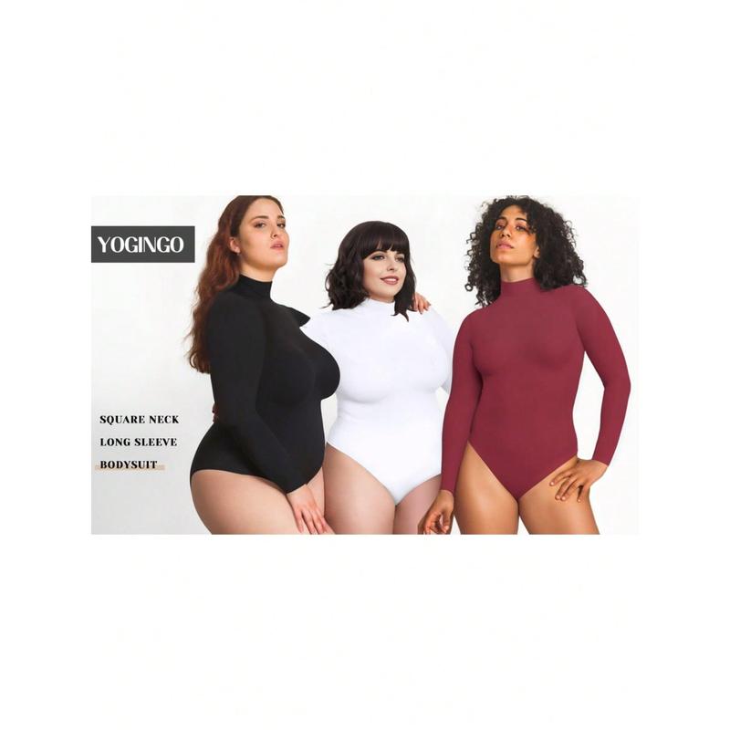 Long Sleeve Mock Turtle Neck Bodysuits: Women's Fashion Basic Leotards for Going Out