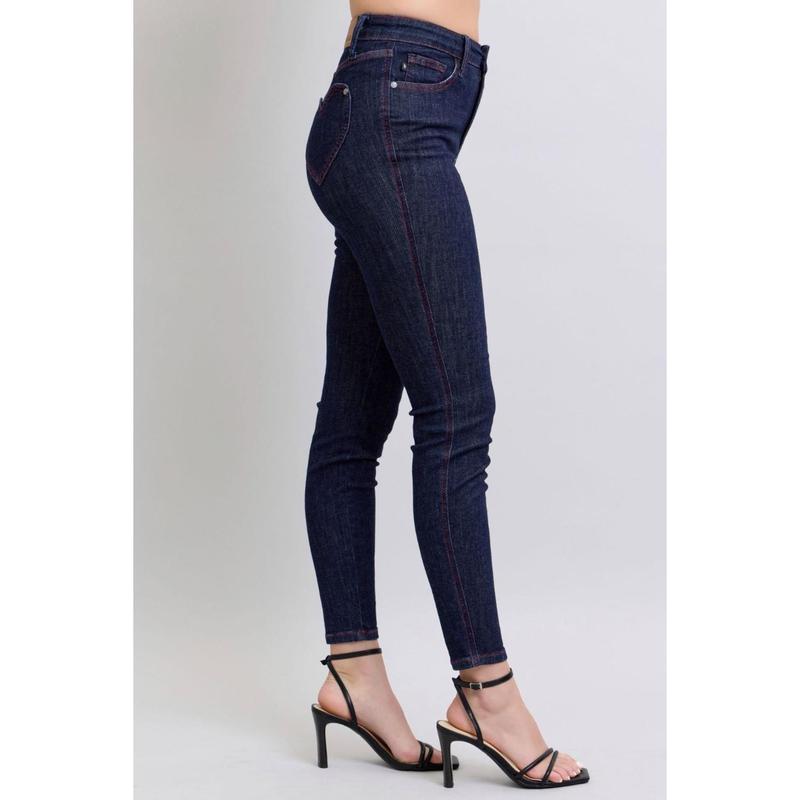 Judy Blue Full Size Heart Shaped Back Pockets Skinny Jeans