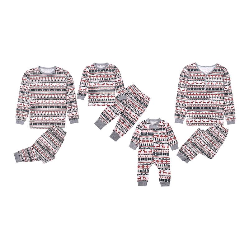 Family Christmas Pyjama Sets Men Women Child Matching Pjs Set for Adults and Kids Holiday Xmas Nightwear Sleepwear