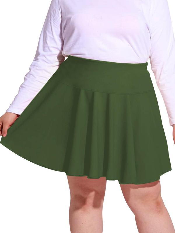  Solid High Waist Skort, Summer Clothes, Casual Comfort Pocket A Line Skirt for Daily Wear, Back To School Tennis Skirts, Short Skirt for Lady, Girls Skirt, Workout Clothes Women