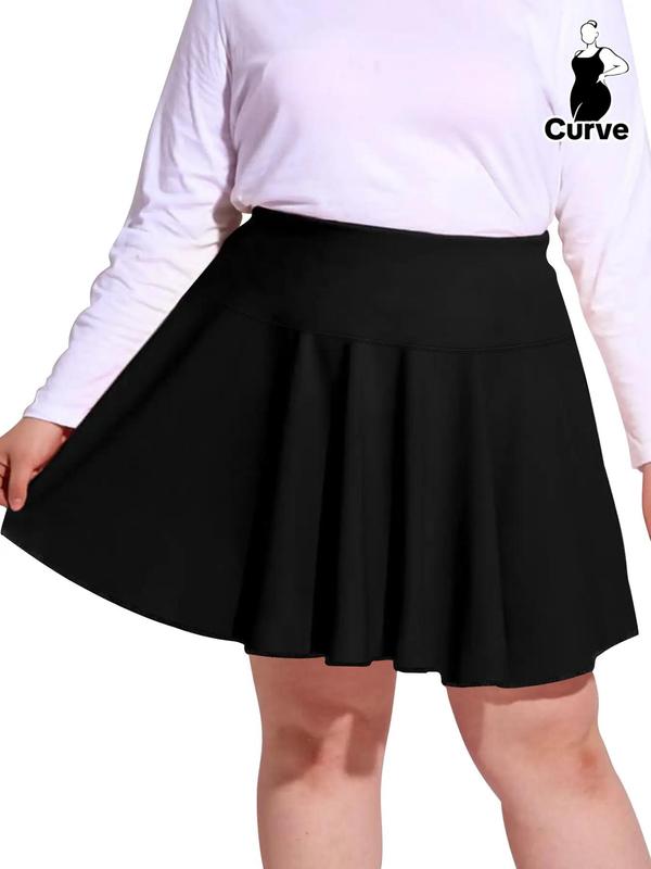  Solid High Waist Skort, Summer Clothes, Casual Comfort Pocket A Line Skirt for Daily Wear, Back To School Tennis Skirts, Short Skirt for Lady, Girls Skirt, Workout Clothes Women