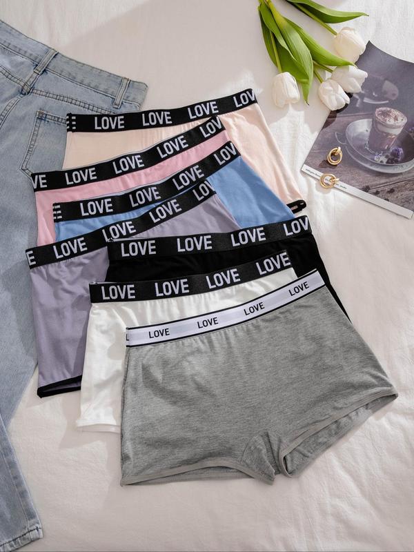 LGBTQ+ Women's Letter Tape Knicker, Soft Comfy Breathable Panties for Daily Wear, Underwear for All Seasons, Summer Wear 2024, Back To School Womenswear, Fall Wear, Fallfreshness Clothes