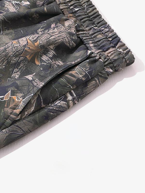 Women's Camo Print Trousers, Casual Comfy Tree Print Trousers for Daily Wear, Ladies Bottoms for Fall & Winter