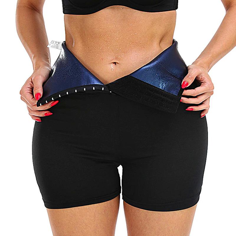 Women Sweat Sauna Shorts Body Shaper Pants Waist Trainer High Waist Shapewear Gym Workout Boyshorts Girdle