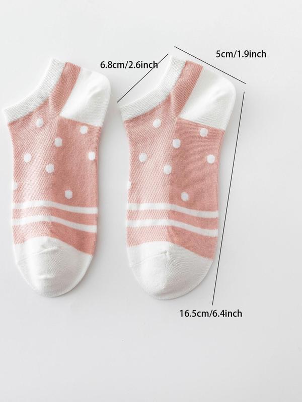 Women's 5 Pairs Cute Cat & Heart Print Ankle Socks, Women Knit Socks, Breathable Cozy Socks, Multi-pack Candy Color Knit Socks, Comfort Basic Women's Socks, Comfortable Everyday Womenswear