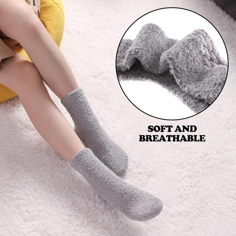 Non Slip Socks for Women Winter Warm Cozy Fuzzy Slipper Socks Soft Fluffy  Socks with Grips