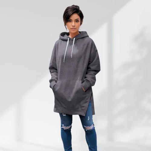 Cozy Women's Oversized Hoodie Dress - Stylish Loungewear - Sweaters, Womenswear