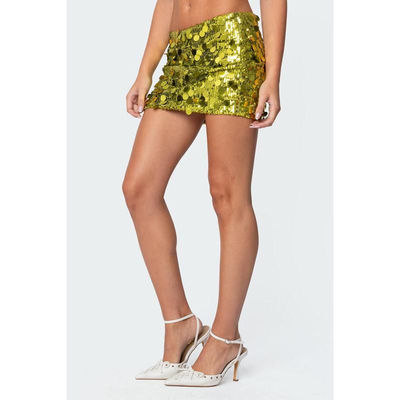 Sabina Low-Rise Sequin Mini Skirt